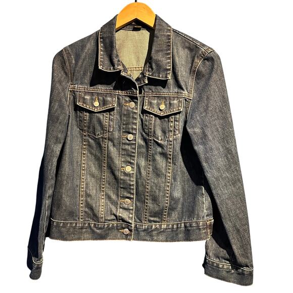 J. Crew Jackets & Blazers - J. Crew Denim Jacket 100% Cotton Size Medium Layering Capsule Wardrobe Classic